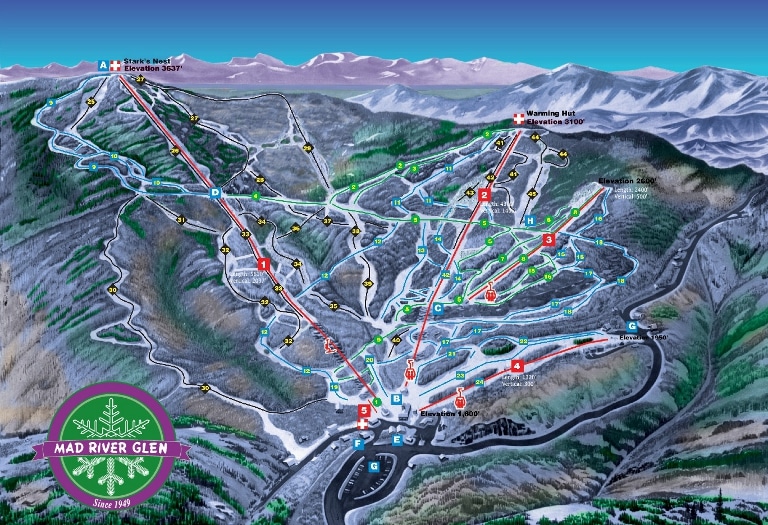 mad river glen trail map