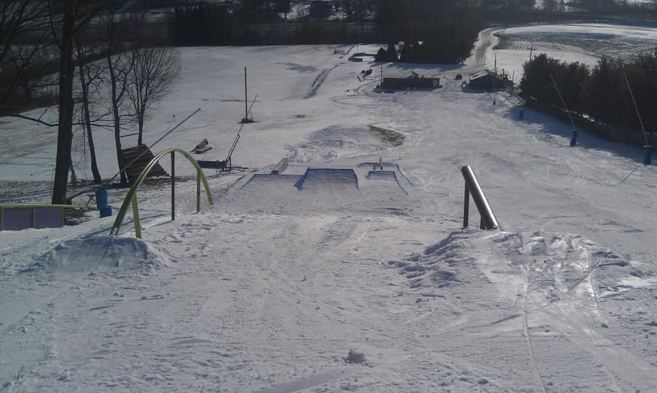 hardack vermont terrain park ski hill