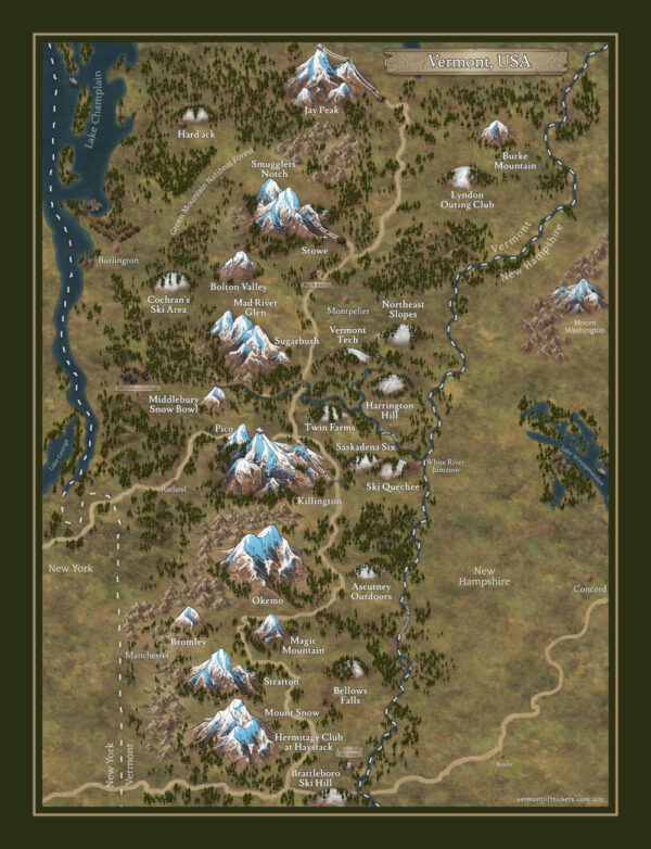 vermont ski resorts poster thumb