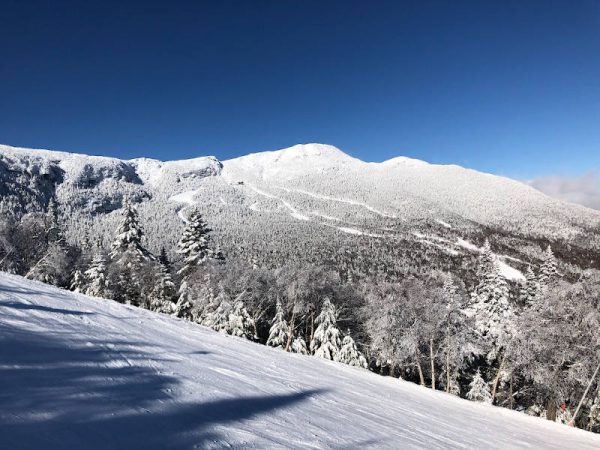 stowe ski resort peak on mount mansfield in winter