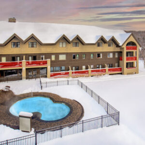 Killington Mountain Lodge hot tub in winter